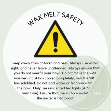 Wax Melt Safety Sticker Sheet (24)